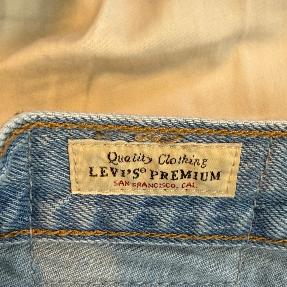 Women's Light Blue Denim Jorts - Picture 2 of 5